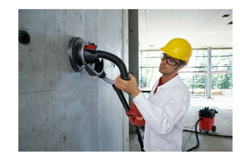 Tak/veggslipemaskin betong på stativ m/støvsuger